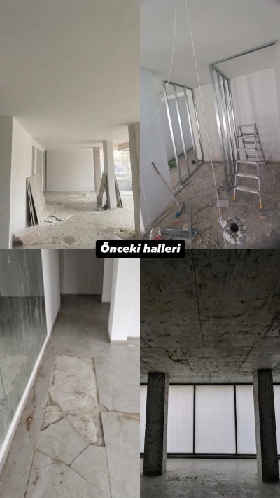 Alanya da sıva, alçı, boya, fayans, tesisat ve genel tadilat çalışmalarıyla alanların yenilenmesi ve kullanıma hazır hale getirilmesi.